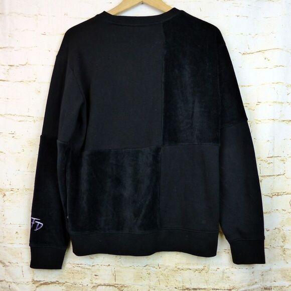 Vans X Fabiana Delfino Sweatshirt Women M Black Corduroy Blocked Patchwork Skate - Picture 3 of 10